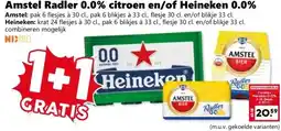 CoopCompact Amstel Radler 0.0% citroen en/of Heineken 0.0% aanbieding