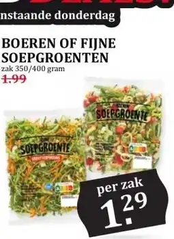 Coop BOEREN OF FIJNE SOEPGROENTEN aanbieding