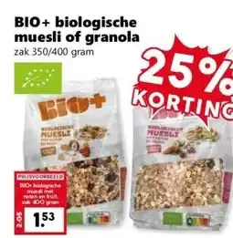 CoopCompact BIO+ biologische muesli of granola aanbieding
