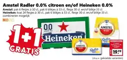 Coop Amstel Radler 0.0% citroen en/of Heineken 0.0% aanbieding