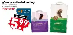 Coop g'woon kattenbakvulling aanbieding