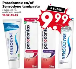 CoopCompact Paradontax en/of Sensodyne tandpasta aanbieding
