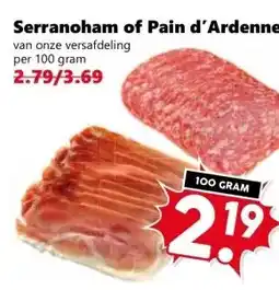 Coop Serranoham of Pain d'Ardenne aanbieding