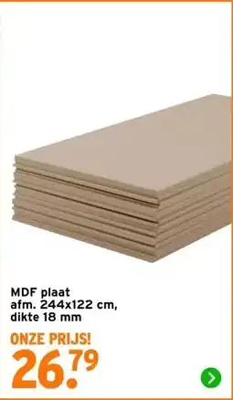 GAMMA MDF plaat aanbieding