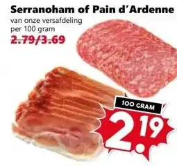 CoopCompact Serranoham of Pain d'Ardenne aanbieding