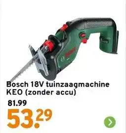GAMMA Bosch 18V tuinzaagmachine KEO (zonder accu) aanbieding