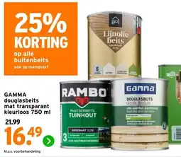 GAMMA GAMMA douglasbeits mat transparant kleurloos aanbieding