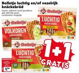 CoopCompact Bolletje luchtig en/of vezelrijk knäckebröd aanbieding