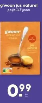 Coop g'woon jus naturel aanbieding