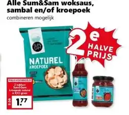 Coop Alle Sum&Sam woksaus, sambal en/of kroepoek aanbieding