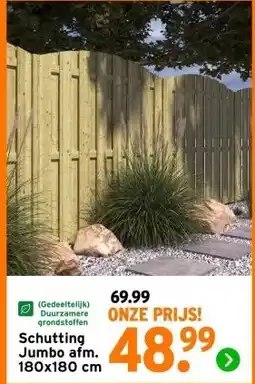GAMMA Schutting Jumbo afm. 180x180 cm aanbieding