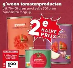 Coop g'woon tomatenproducten aanbieding