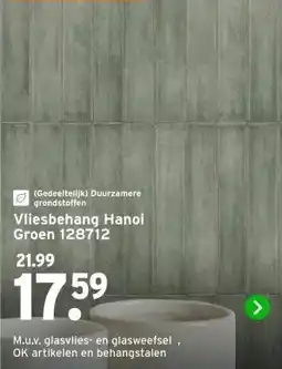 GAMMA Vliesbehang Hanoi Groen 128712 aanbieding