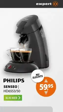 Expert Philips Senseo HD6553/50 Grijs aanbieding