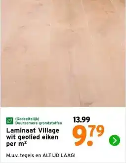 GAMMA Laminaat Village wit geolied eiken aanbieding
