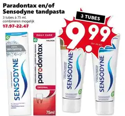Coop Paradontax en/of Sensodyne tandpasta aanbieding