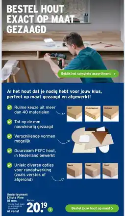 GAMMA Underlayment Elliots Pine aanbieding