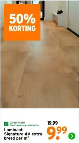 GAMMA Laminaat Signature 4V extra breed aanbieding
