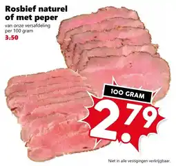 Coop Rosbief naturel of met peper aanbieding