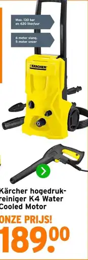 GAMMA Kärcher hogedruk- reiniger K4 Water Cooled Motor aanbieding