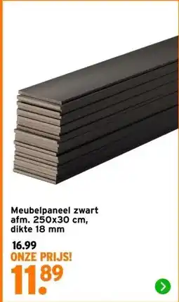 GAMMA Meubelpaneel zwart aanbieding