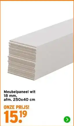 GAMMA Meubelpaneel wit 18 mm, aanbieding