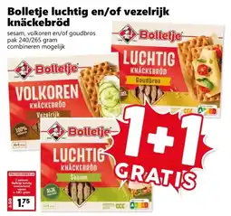 Coop Bolletje luchtig en/of vezelrijk knäckebröd aanbieding