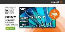 Expert Sony K-50S39BP (2025) BRAVIA 3 aanbieding