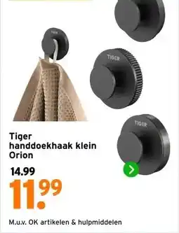 GAMMA Tiger handdoekhaak klein Orion aanbieding