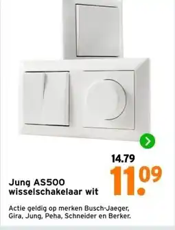 GAMMA Jung AS500 wisselschakelaar wit aanbieding