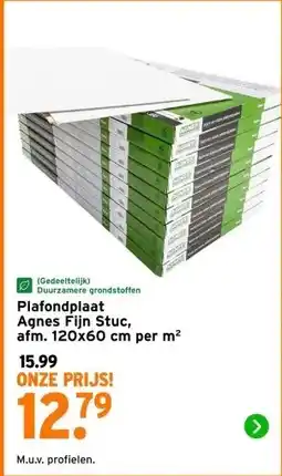 GAMMA Plafondplaat Agnes Fijn Stuc, aanbieding
