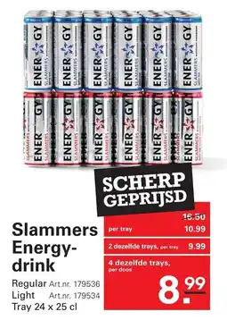 Sligro Slammers Energy- drink aanbieding