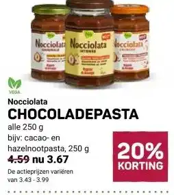 Ekoplaza Nocciolata CHOCOLADEPASTA aanbieding