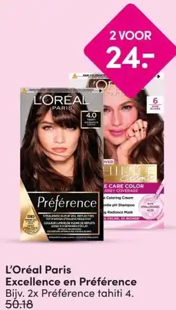 DA L'Oréal Paris Excellence en Préférence aanbieding