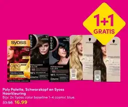 DA Poly Palette, Schwarzkopf en Syoss Haarkleuring aanbieding