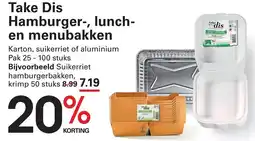 Sligro Take Dis Hamburger-, lunch- en menubakken aanbieding