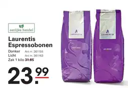 Sligro Laurentis Espressobonen aanbieding