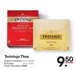 Sligro Twinings Thee aanbieding