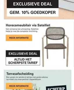 Sligro Horecameubilair via Satelliet aanbieding