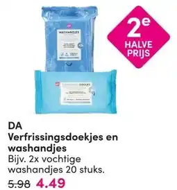 DA DA Verfrissingsdoekjes en washandjes aanbieding