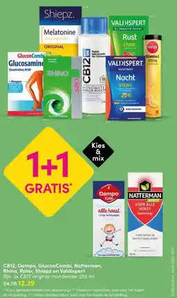 DA CB12, Dampo, GluconCombi, Natterman, Rhino, Roter, Shiepz en Valdispert aanbieding