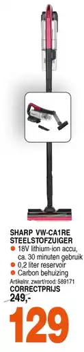 Correct SHARP VW-CA1RE STEELSTOFZUIGER aanbieding
