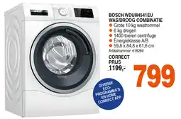 Correct BOSCH WDU8H541EU WAS/DROOG COMBINATIE aanbieding