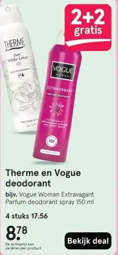 Etos Therme en Voguedeodorant aanbieding