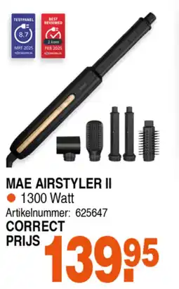 Correct MAE AIRSTYLER II aanbieding