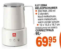 Correct ILLY 22984 MELKOPSCHUIMER aanbieding