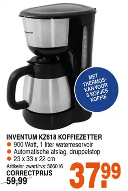 Correct INVENTUM KZ618 KOFFIEZETTER aanbieding
