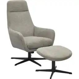 Budget Home Store Draaifauteuil Lova met voetenbank aanbieding