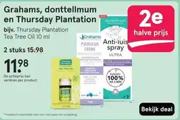Etos Grahams, donttellmum en Thursday Plantation dontellmum aanbieding