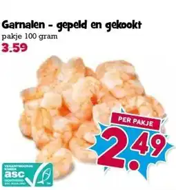 Boon`s Markt Garnalen gepeld en gekookt aanbieding